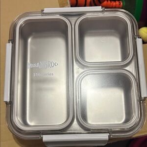 Silver Food Storage Container